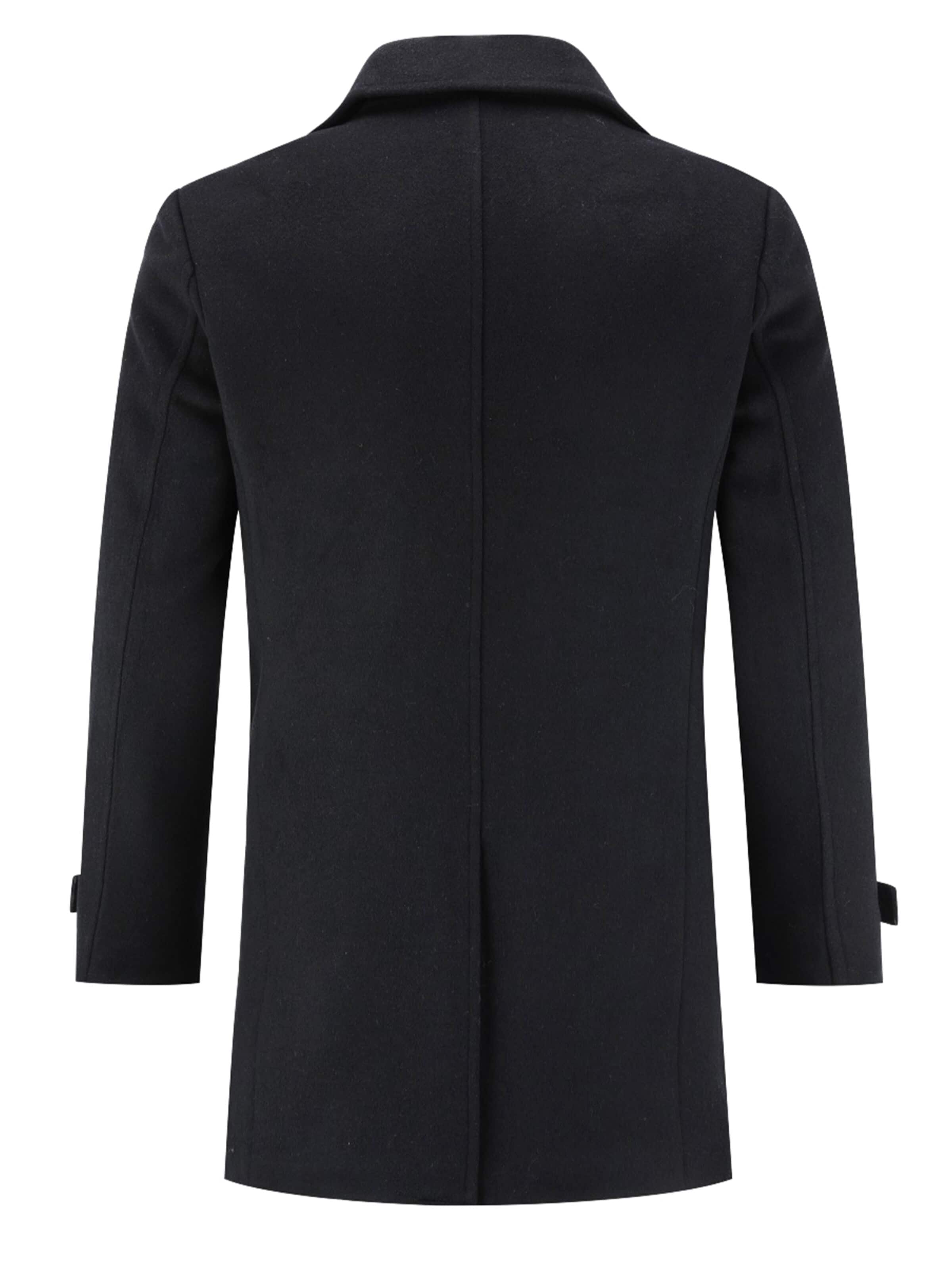 ALLTHEMEN Winter Coat 'Winterglanz' in Black