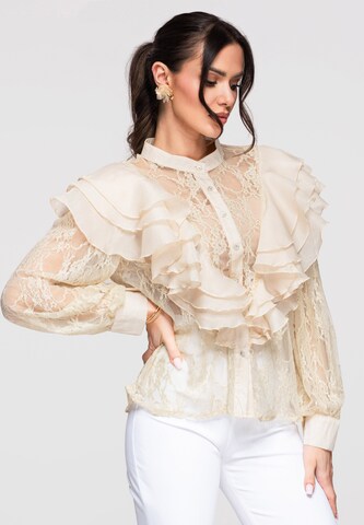 Ombre Bluse 'OW-SH-E0007' in Beige