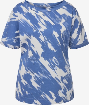 T-shirt Ulla Popken en bleu : devant