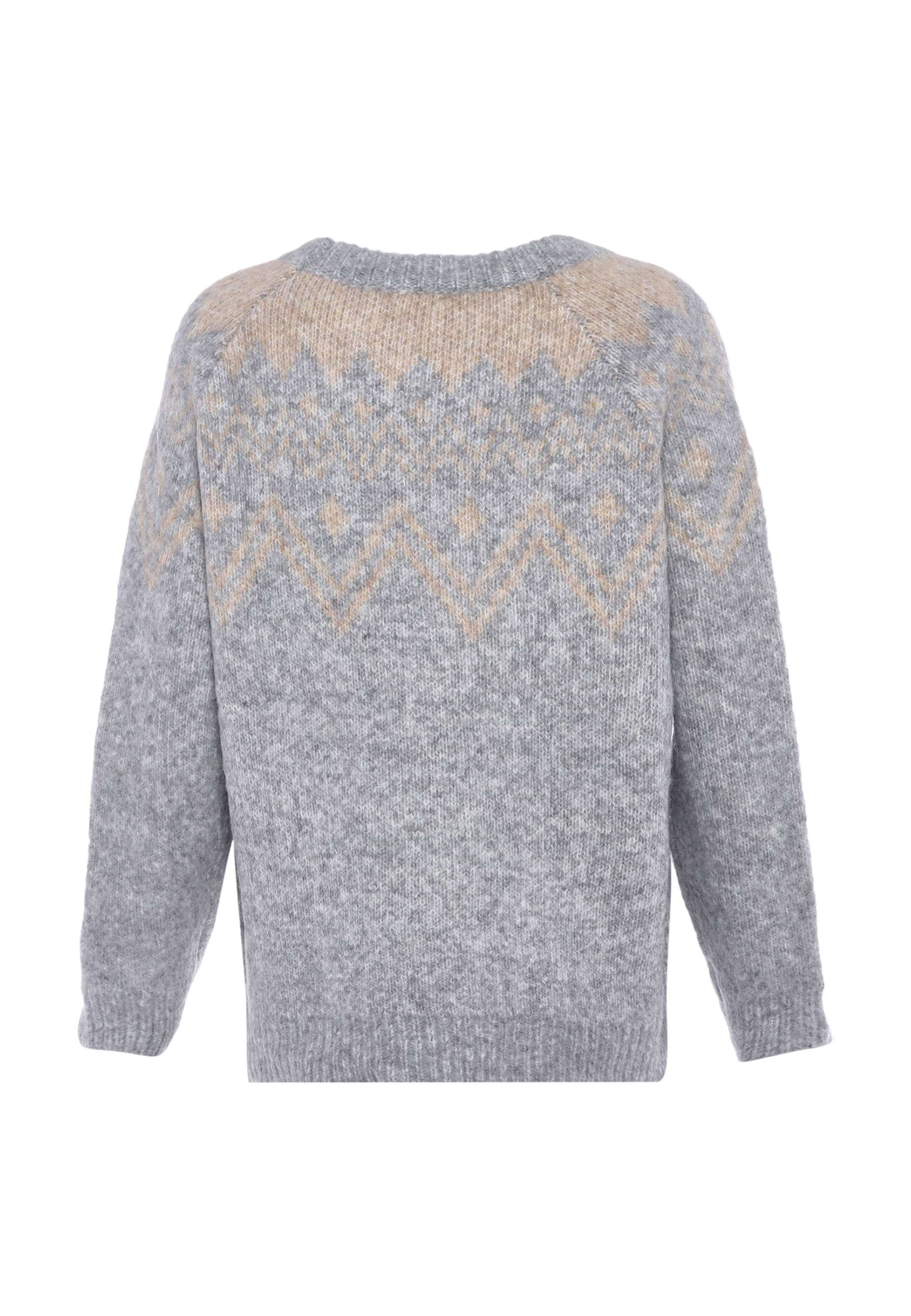 Jalene Pullover 'Fairy Isle' in Grau