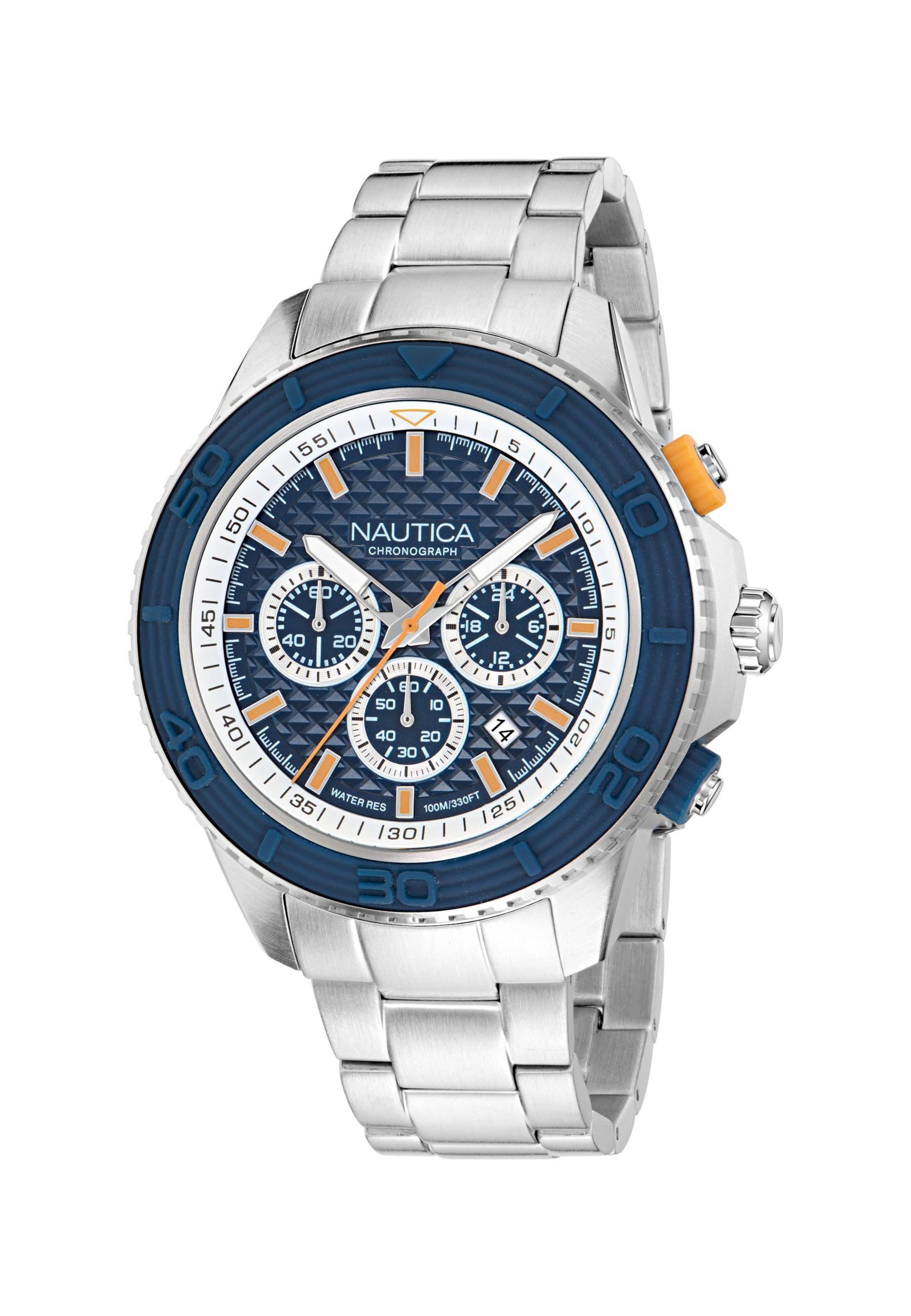 Montre à affichage analogique NAUTICA en argent : devant