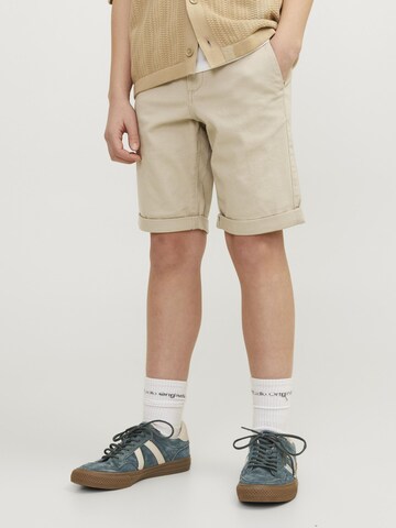 JACK & JONES MINI Regular Pants 'JPSTDavid' in Beige: front