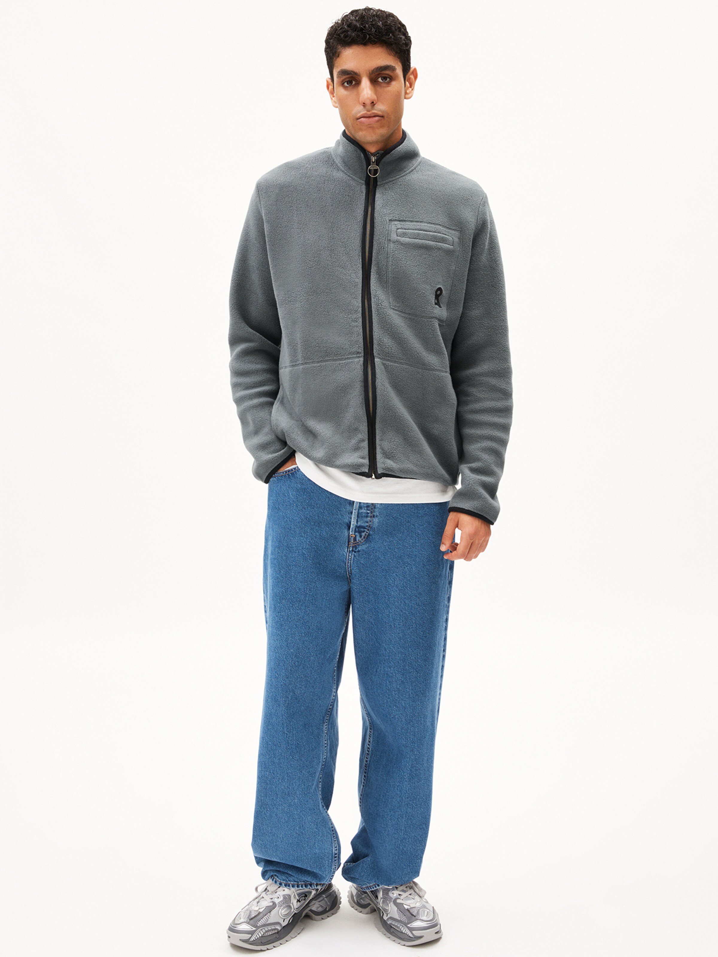 ARMEDANGELS Fleecejacke 'AABLEO ' in Grau