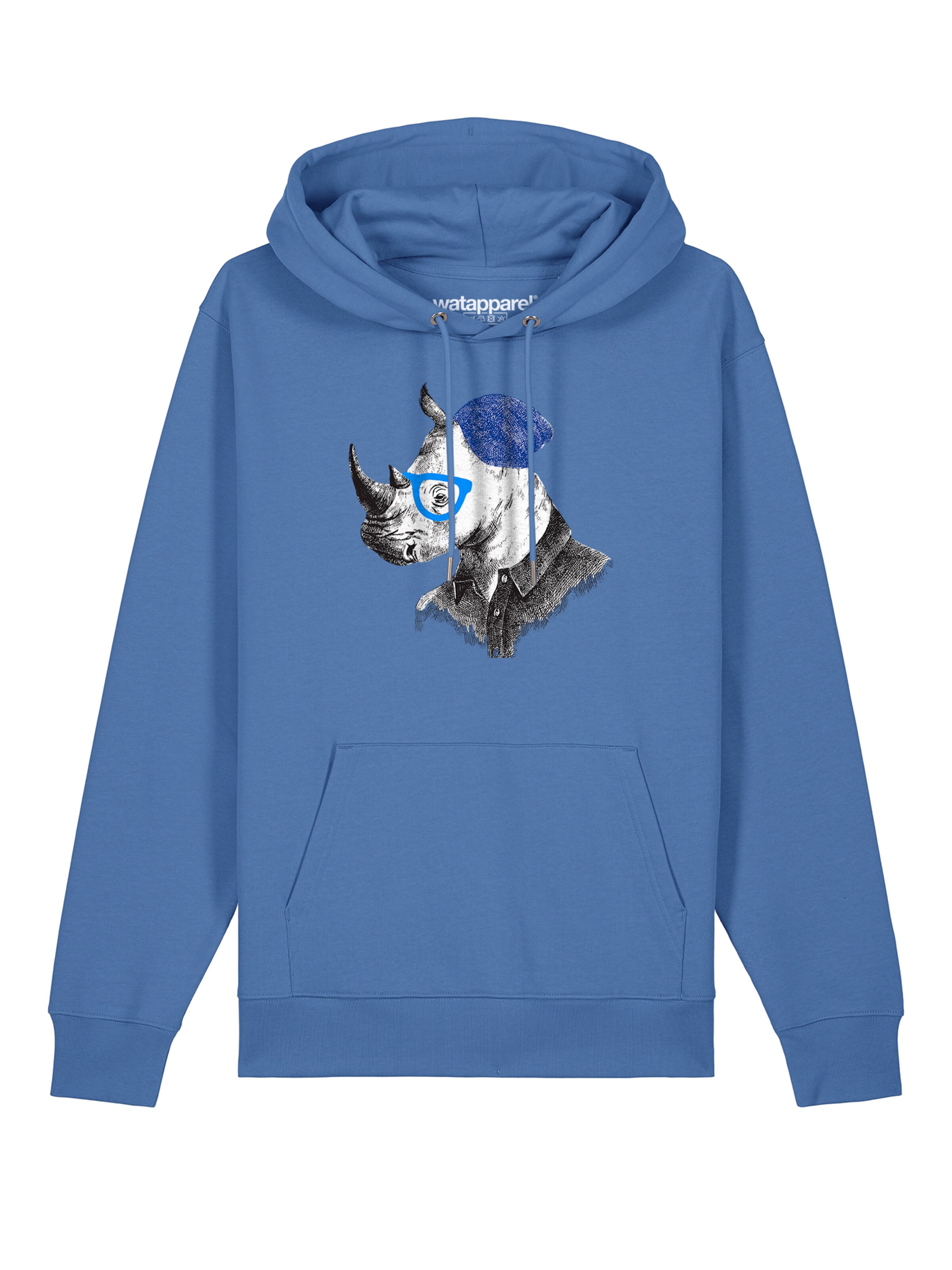 Sweat-shirt 'Nashorn' Watapparel en bleu : devant