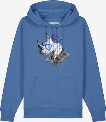 Watapparel Sweatshirt 'Nashorn' in Blauw: voorkant