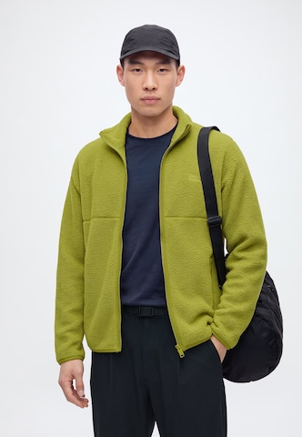 JACK WOLFSKIN Athletic Fleece Jacket in Green