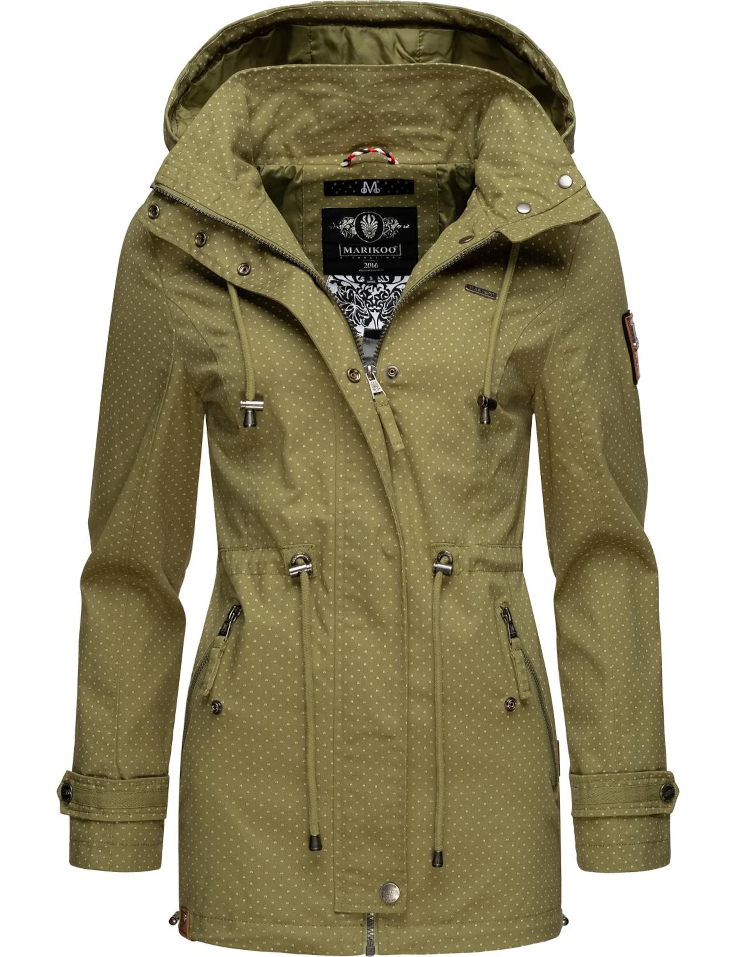 MARIKOO Övergångsparkas 'Nyokoo' i grön: framsida