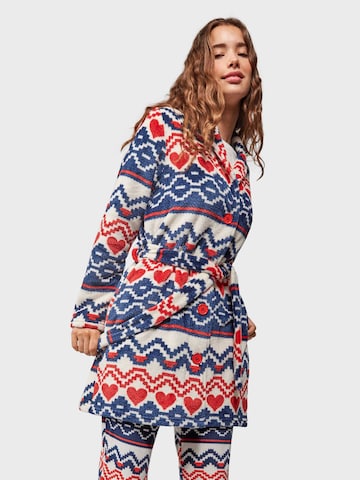 Robe de chambre Gisela en bleu : devant