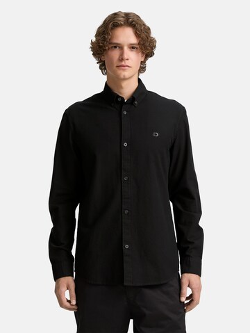 TOM TAILOR DENIM Regular fit Button Up Shirt in Black: front