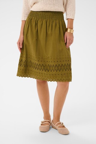 Cream Skirt 'CRJana' in Green: front