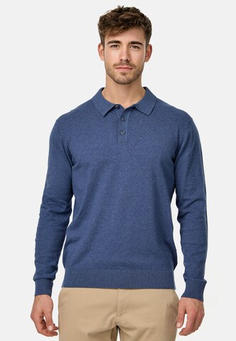 INDICODE JEANS Trui 'Chips' in Blauw: voorkant