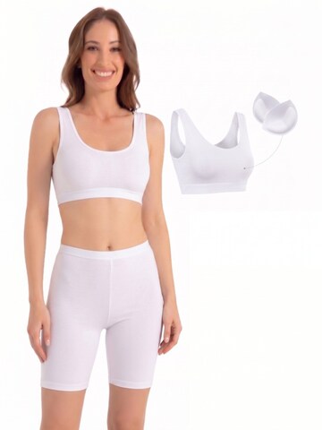 Bustier Soutien-gorge de sport 'SORYA – Sport-BH' fashionshowcase en blanc