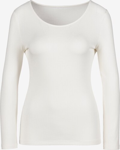 LASCANA Langarmshirt in weiß, Produktansicht