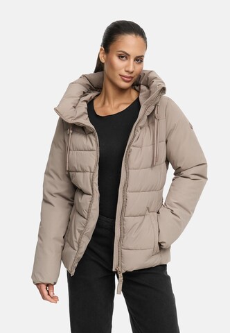 MARIKOO Winter jacket 'Himee 16' in Brown: front