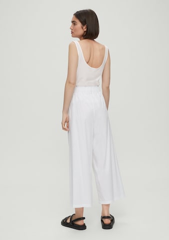 Wide Leg Pantalon s.Oliver BLACK LABEL en blanc