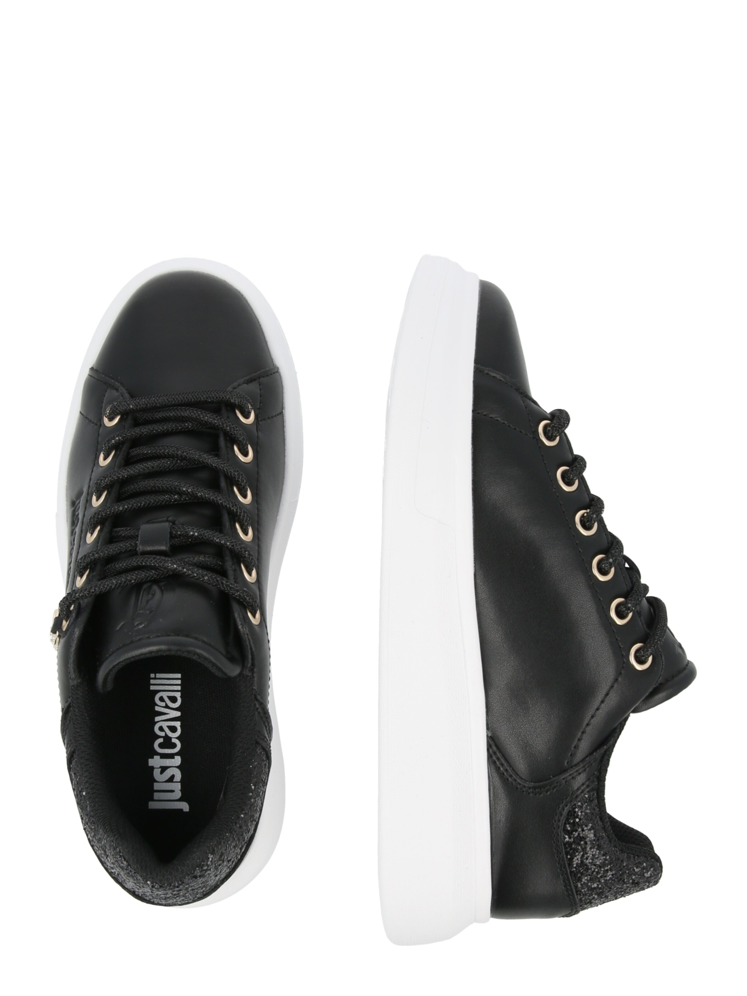 Just Cavalli Trampki niskie 'FONDO URSA' w kolorze czarny