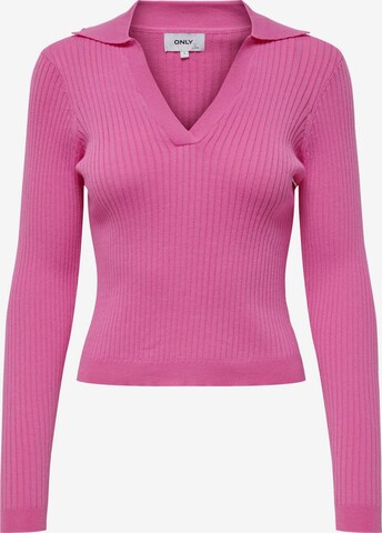ONLY Sweter w kolorze różowy: przód
