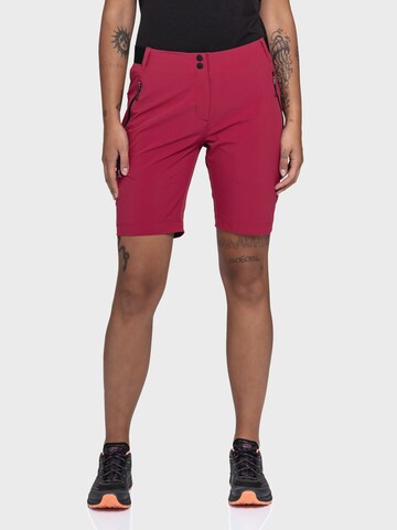 Regular Pantalon outdoor ' Hiking Shorts Style Blaustein WMS ' Schöffel en rouge : devant