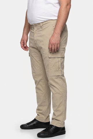 Men Plus Regular Cargobroek in Beige