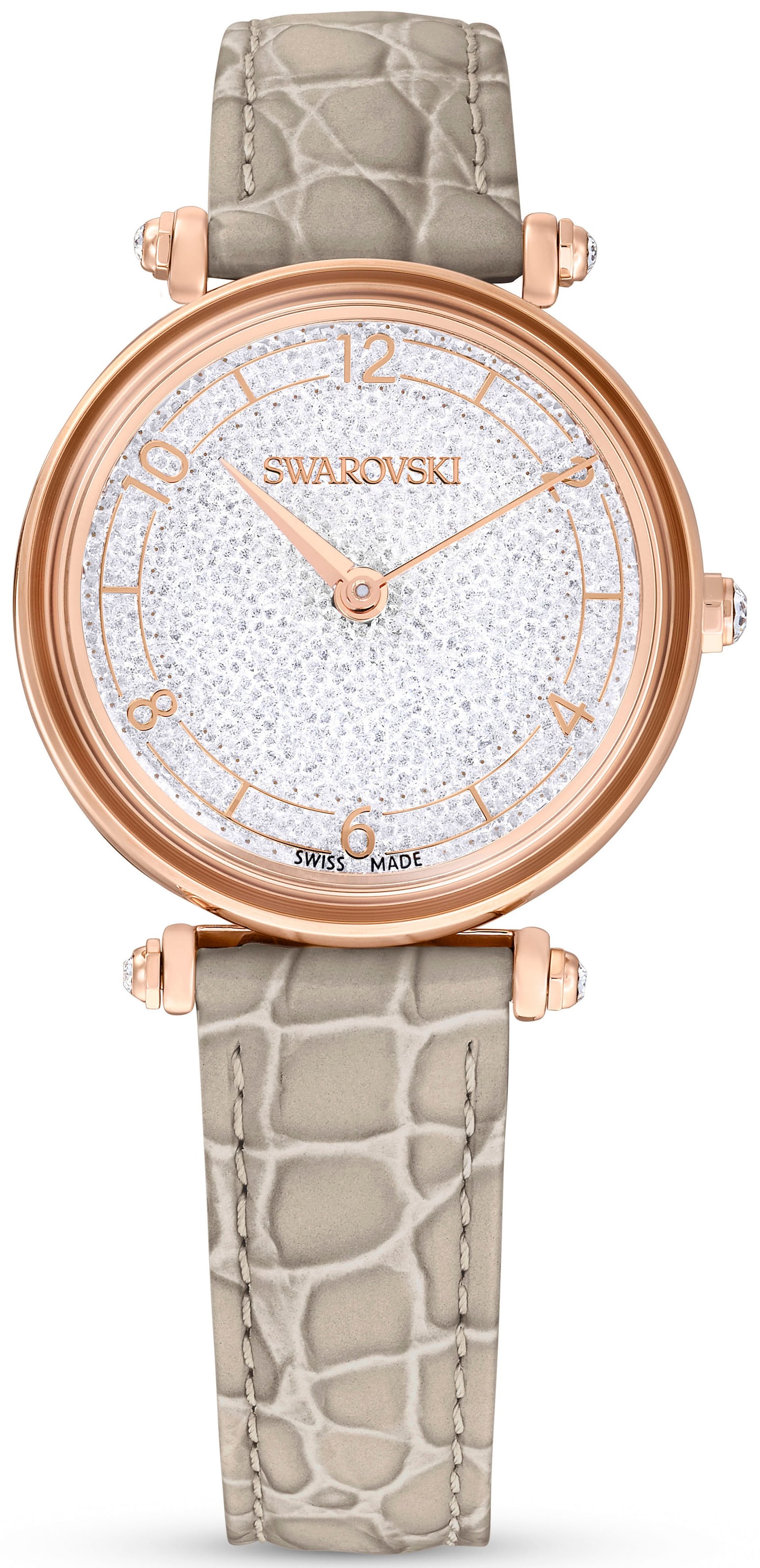 Swarovski Analoguhr in Grau: Vorderseite
