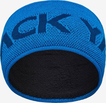 BLACKYAK Athletic Headband 'Yak Knit' in Blue: front