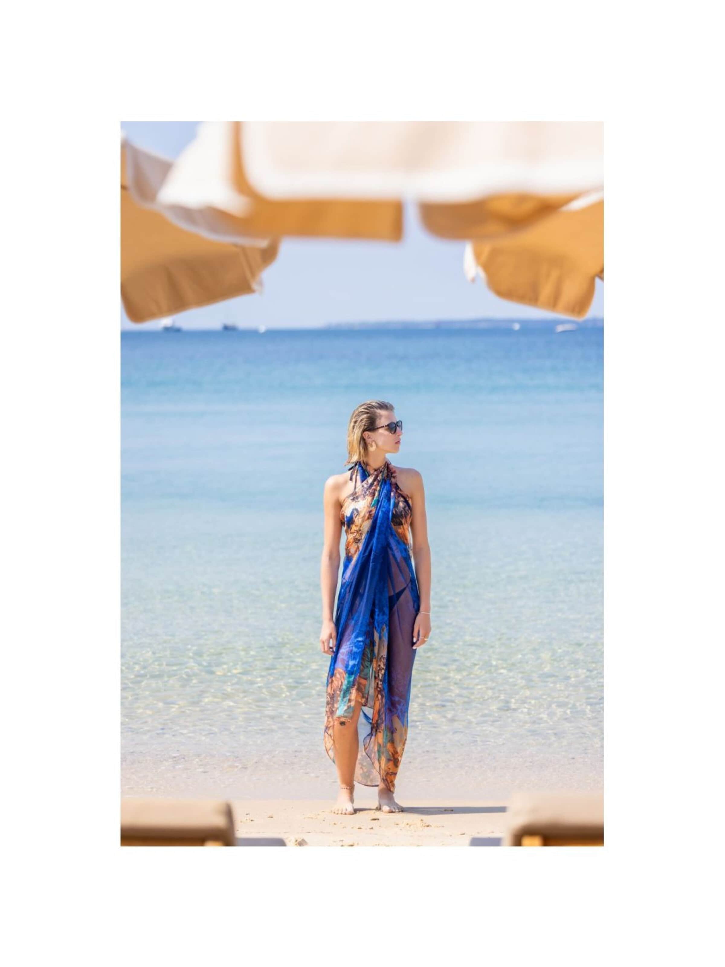 alberto cabale Beach dress 'FLORA' in Blue