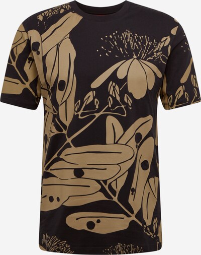 HUGO Shirt 'Dshine' in de kleur Bruin / Zwart, Productweergave