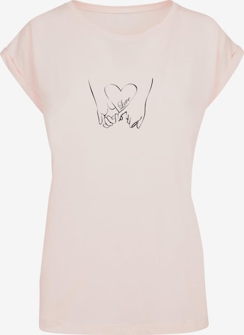 Maglietta 'Love 2' di Merchcode in rosa: frontale