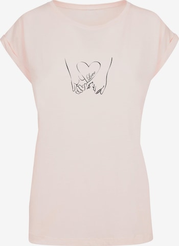 Merchcode Shirt 'Love 2' in Pink: front