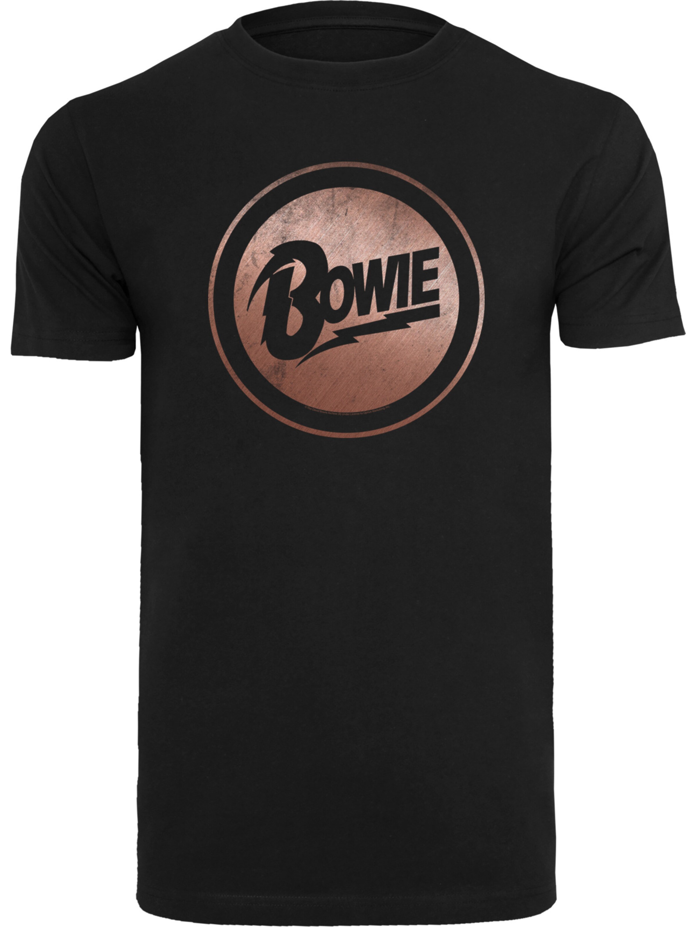 F4NT4STIC Shirt 'David Bowie' in Zwart: voorkant
