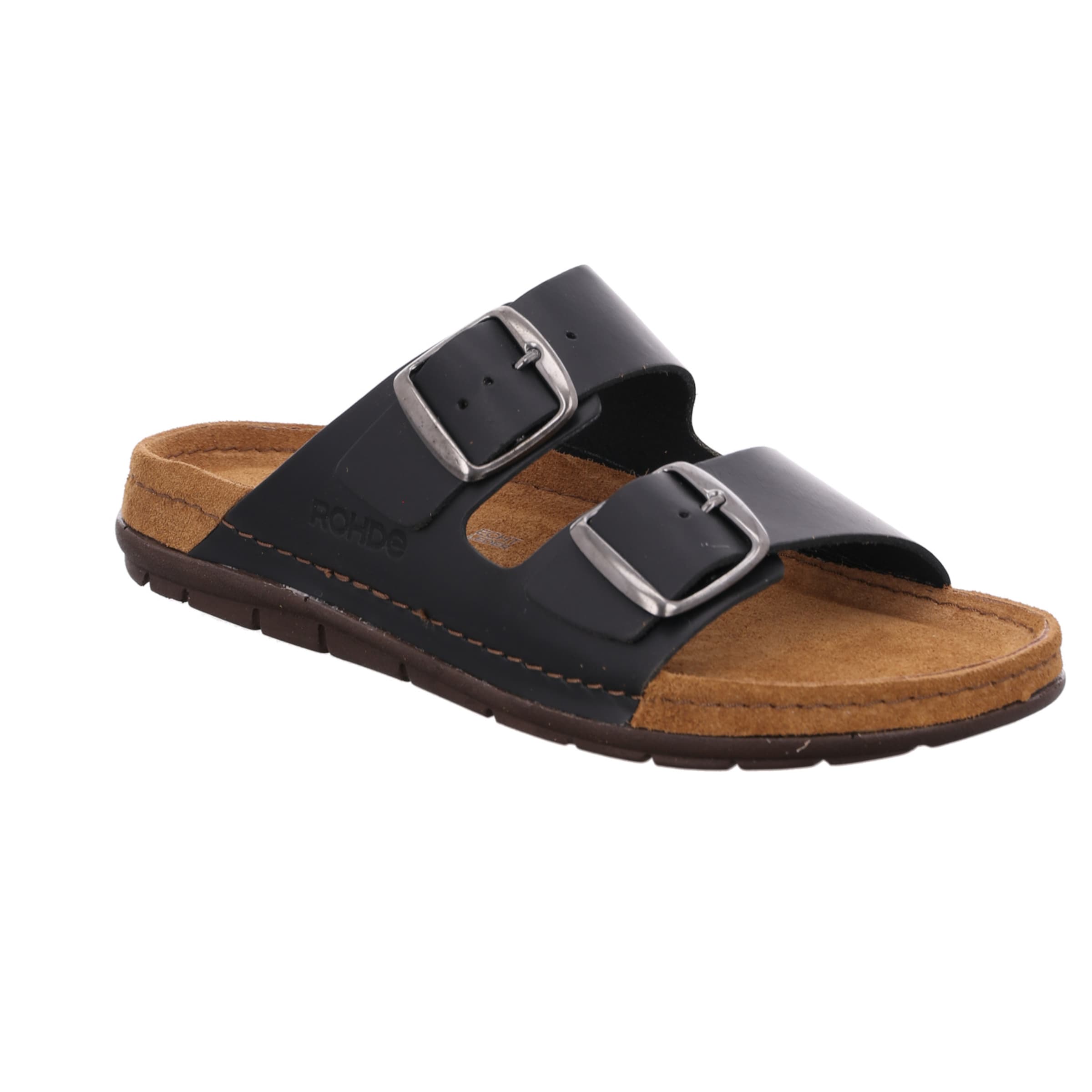 ROHDE Mules in Black: front