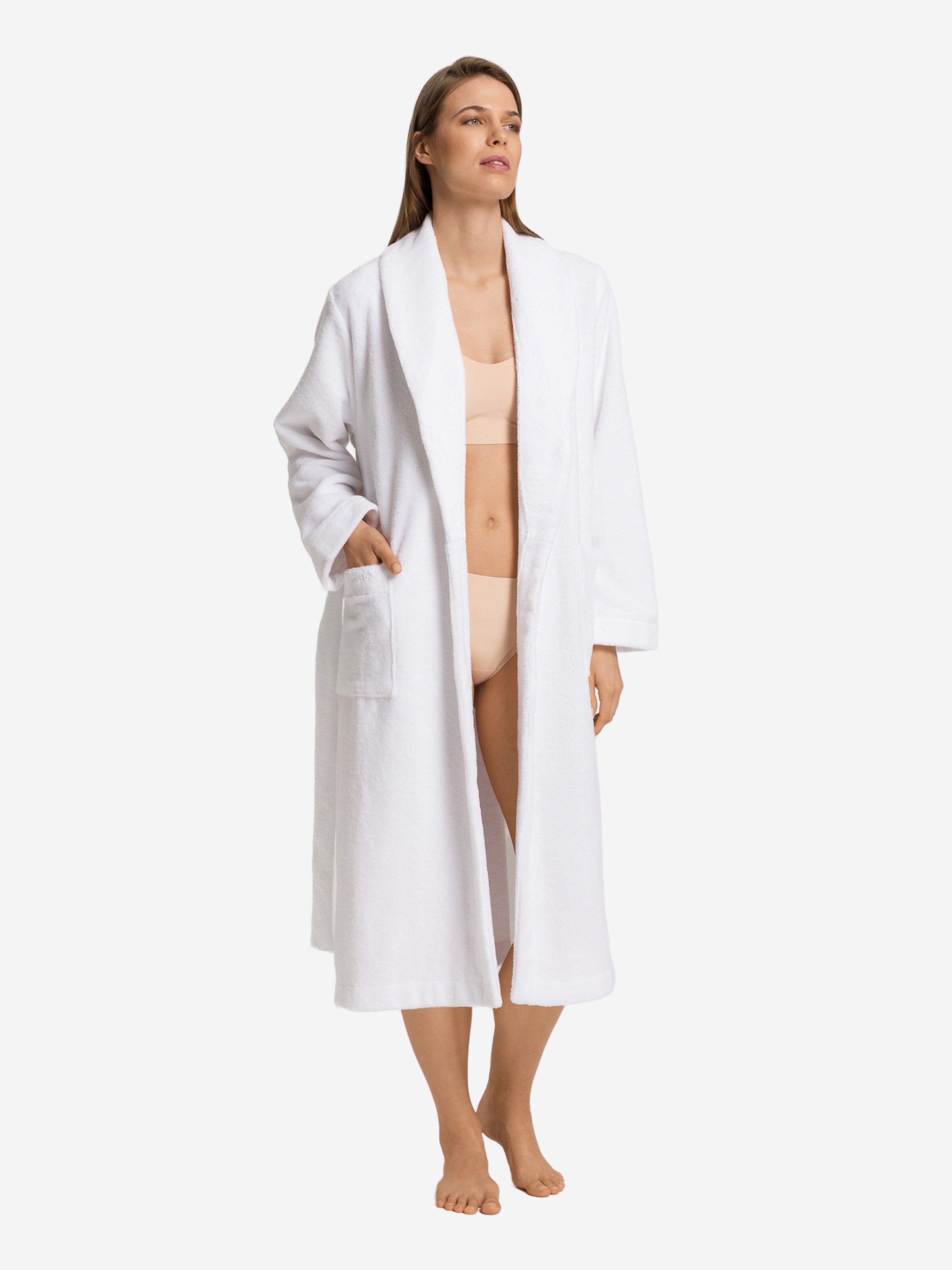 Hanro Bathrobe short ' Robe Selection ' in White