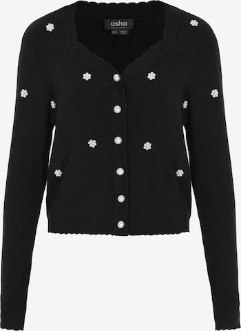 usha BLACK LABEL - Cárdigan en negro: frente