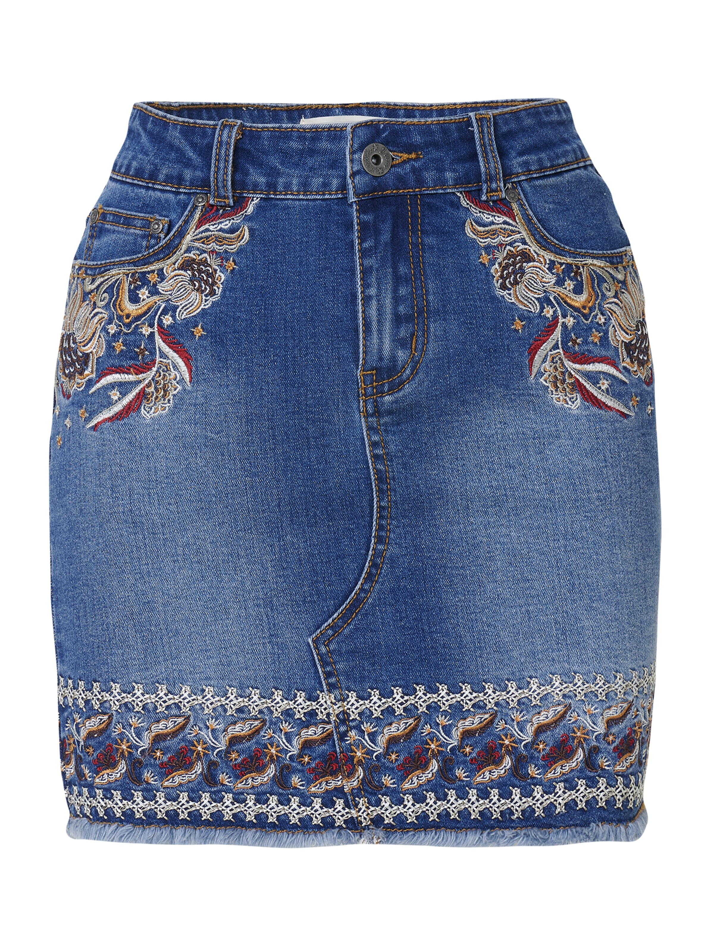 Jupe KOROSHI en bleu : devant