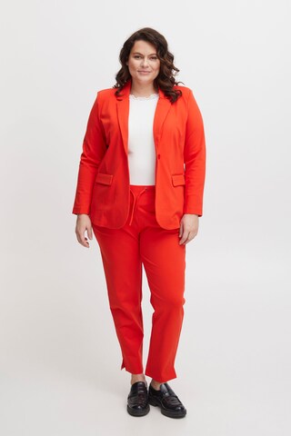 Fransa Curve Blazer in Red