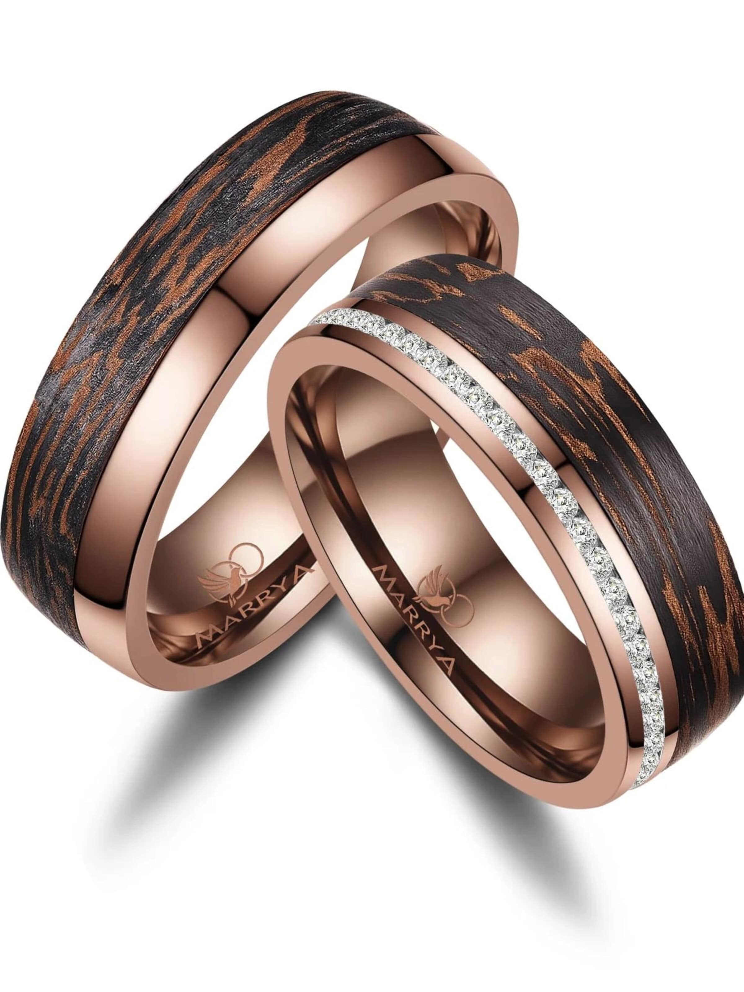 Anello 'MARRYA Ehering CB-04 Carbon-Bronze' di MARRYA in marrone