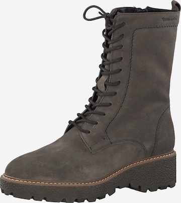 TAMARIS Lace-Up Ankle Boots in Grey: front