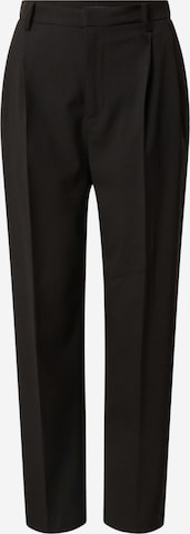 Lindex Regular Pleat-Front Pants 'Tyra' in Black: front