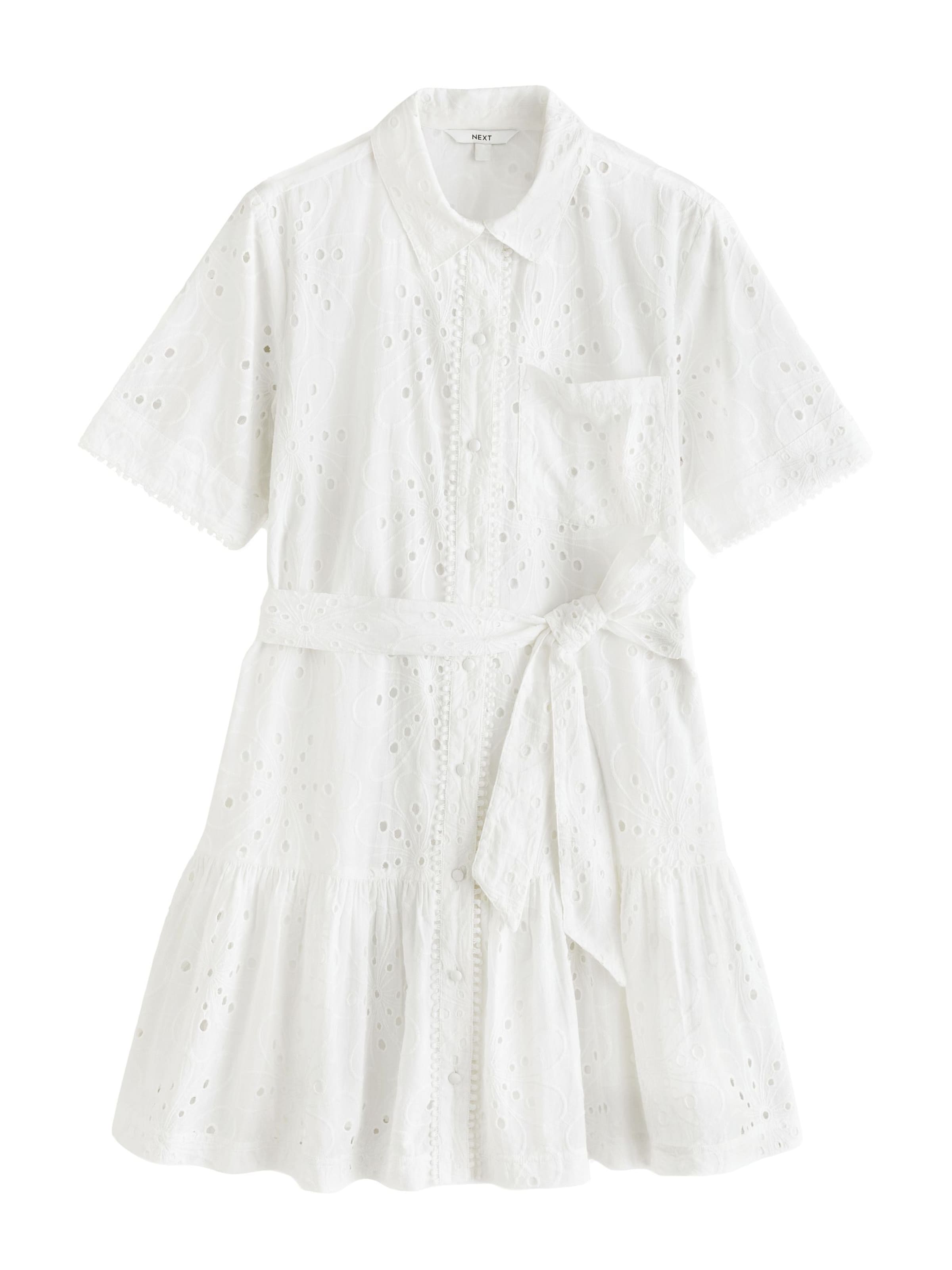 Abito camicia di Next in bianco: frontale