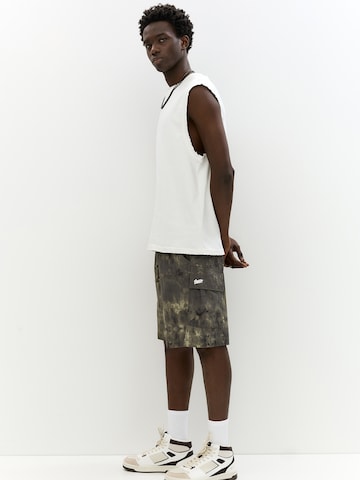 Loosefit Pantalon cargo 'STWD' Pull&Bear en vert