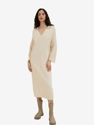 TOM TAILOR Knit dress in Beige: front