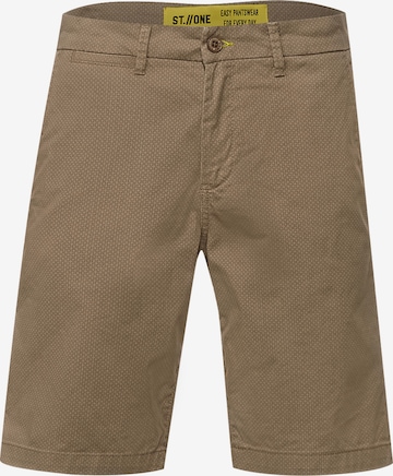 Street One MEN Chino Pants in Brown: front