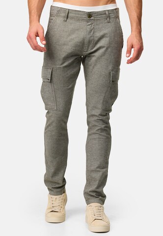 INDICODE JEANS Slim fit Cargo Pants 'Safi' in Green: front