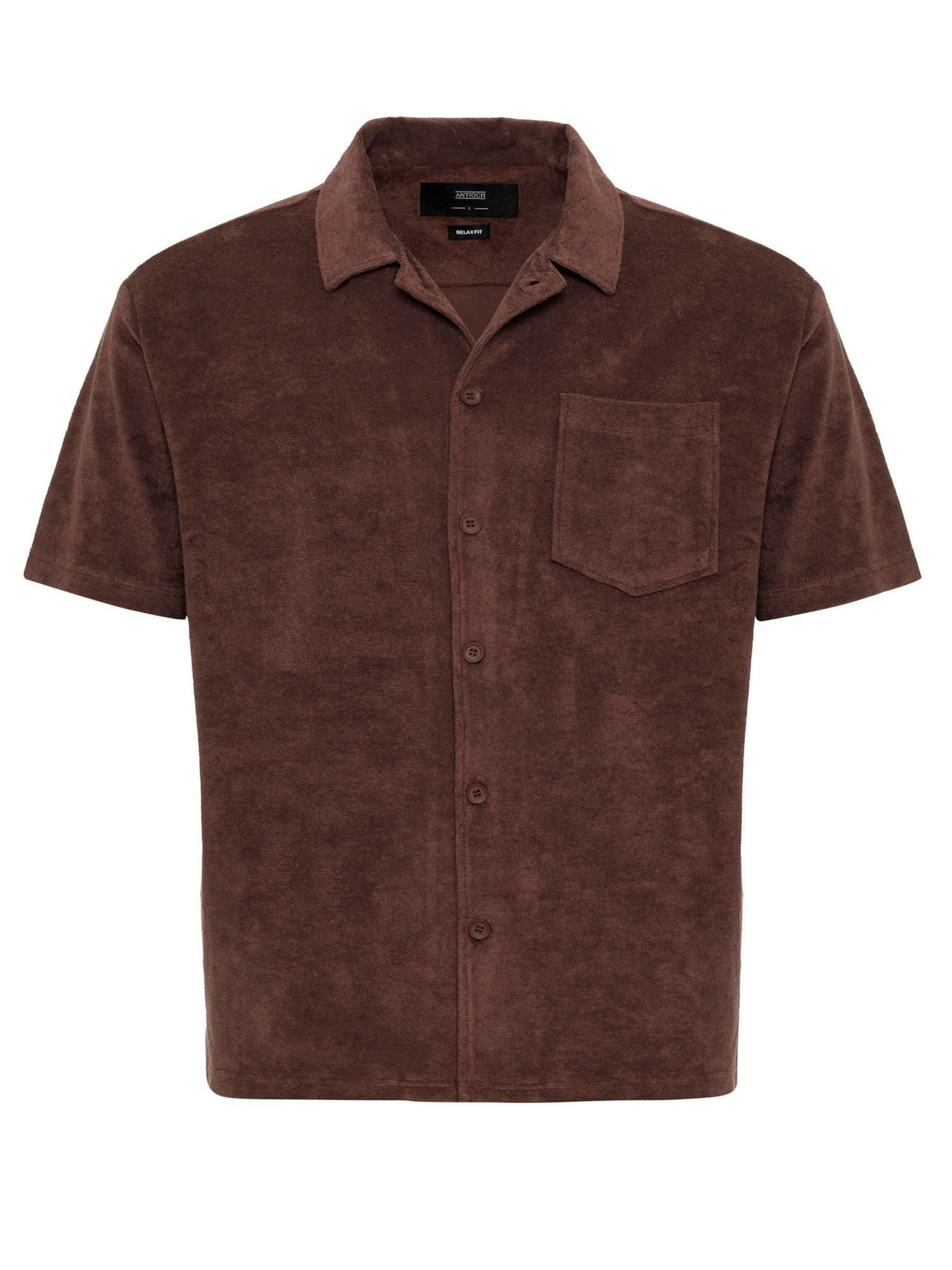 Antioch Regular fit Button Up Shirt in Brown: front