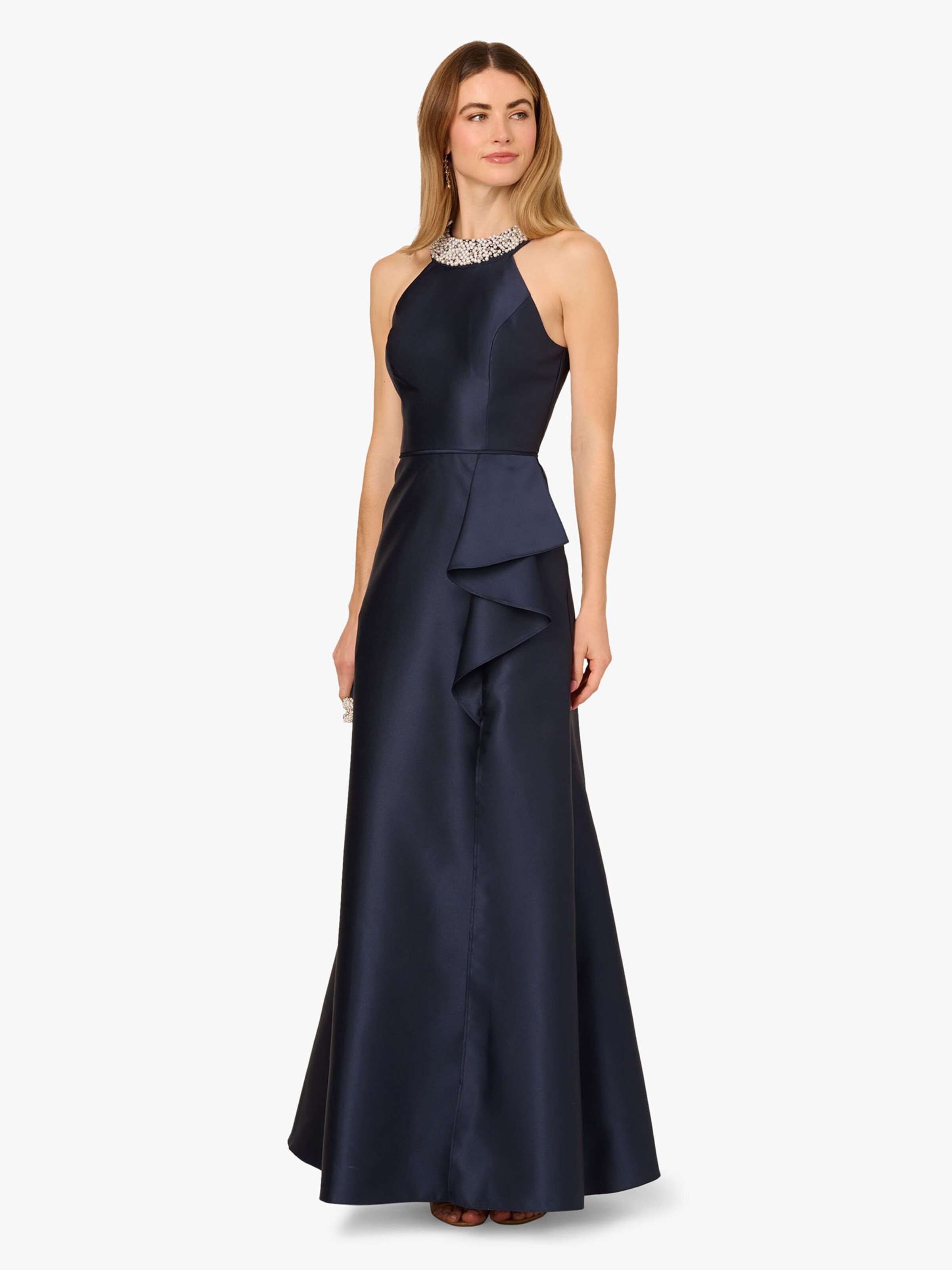 Adrianna Papell Evening dress 'Embellished Mikado Gown' in Blue