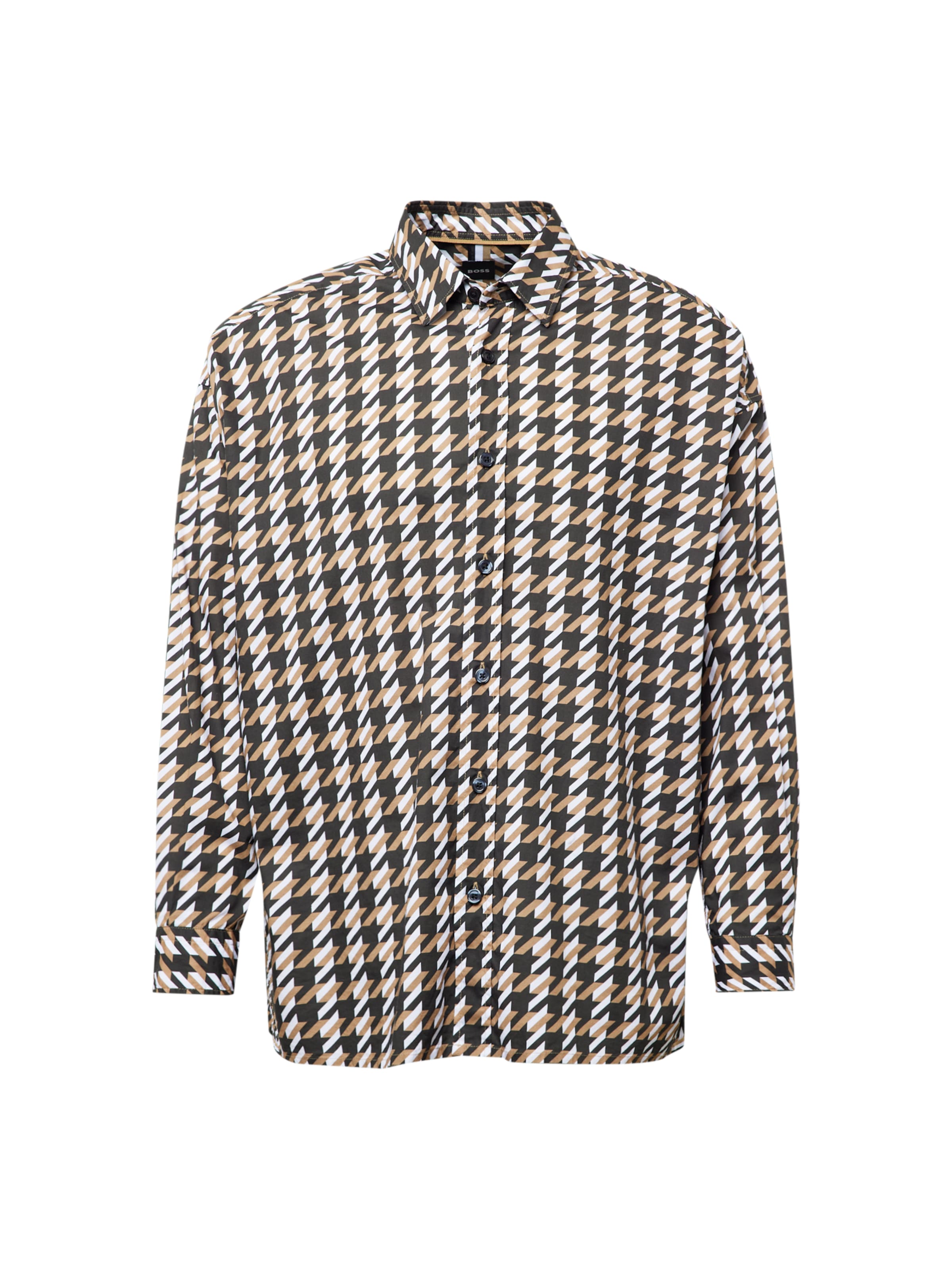 BOSS Comfort fit Overhemd 'Drew' in Beige: voorkant