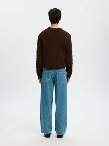 SELECTED Wide leg Jeans in Blauw