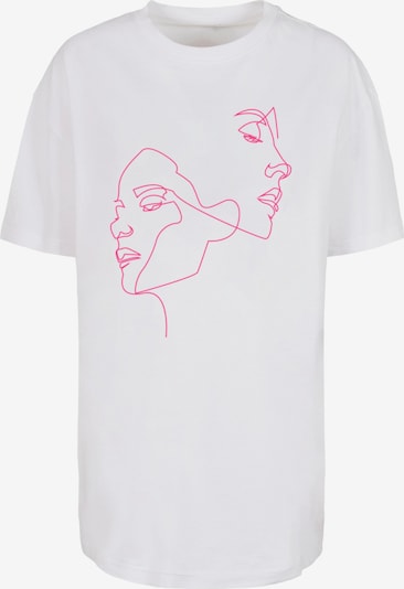 Mister Tee Shirt 'One Line' in pink / weiß, Produktansicht