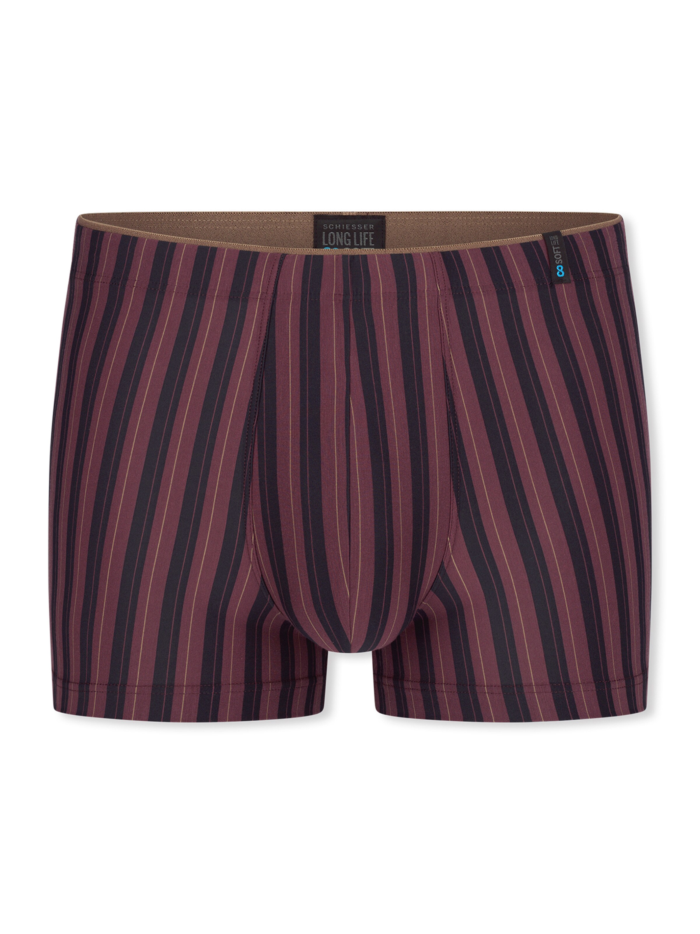 Boxers ' Long Life Soft ' SCHIESSER en marron : devant