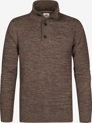 Pull-over PETROL en marron : devant